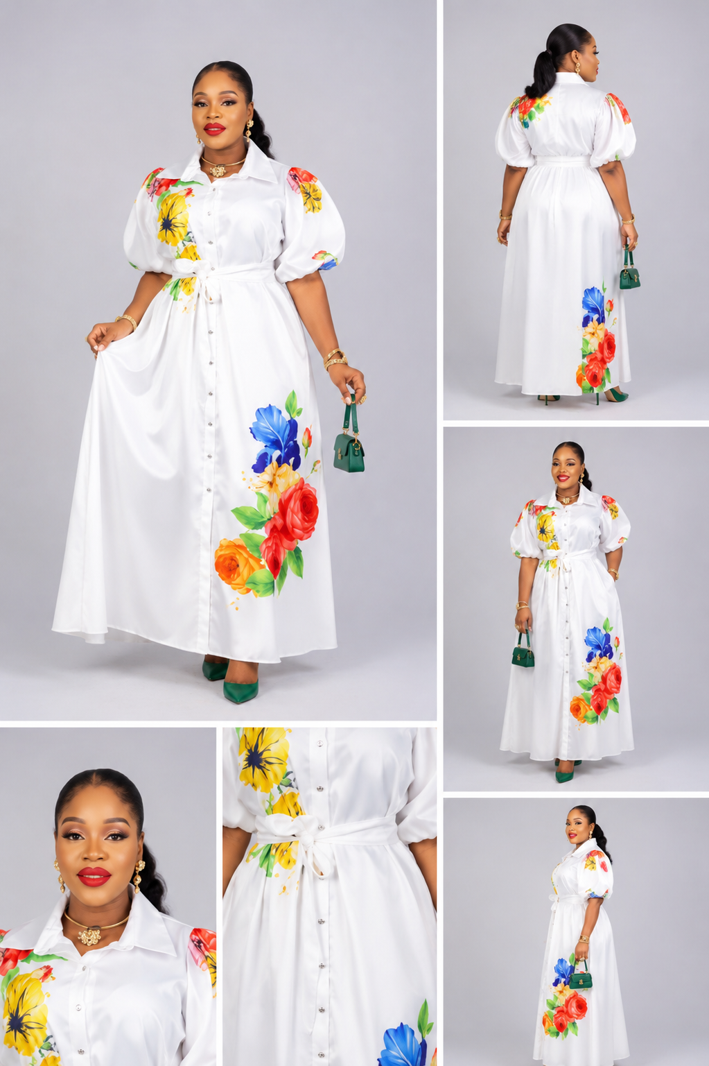 Robe Blanc Fleuri
