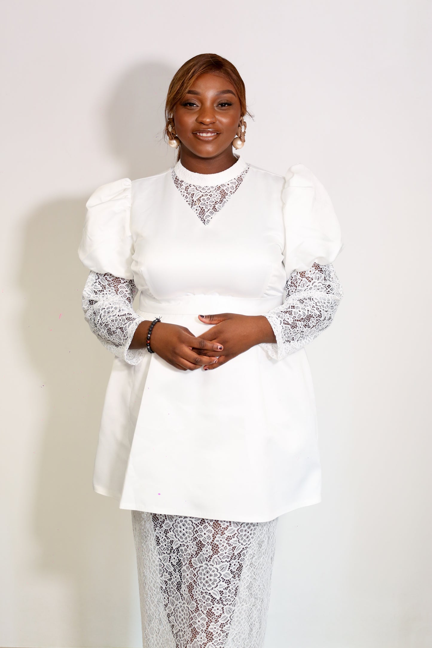 Robe blanche dentelle