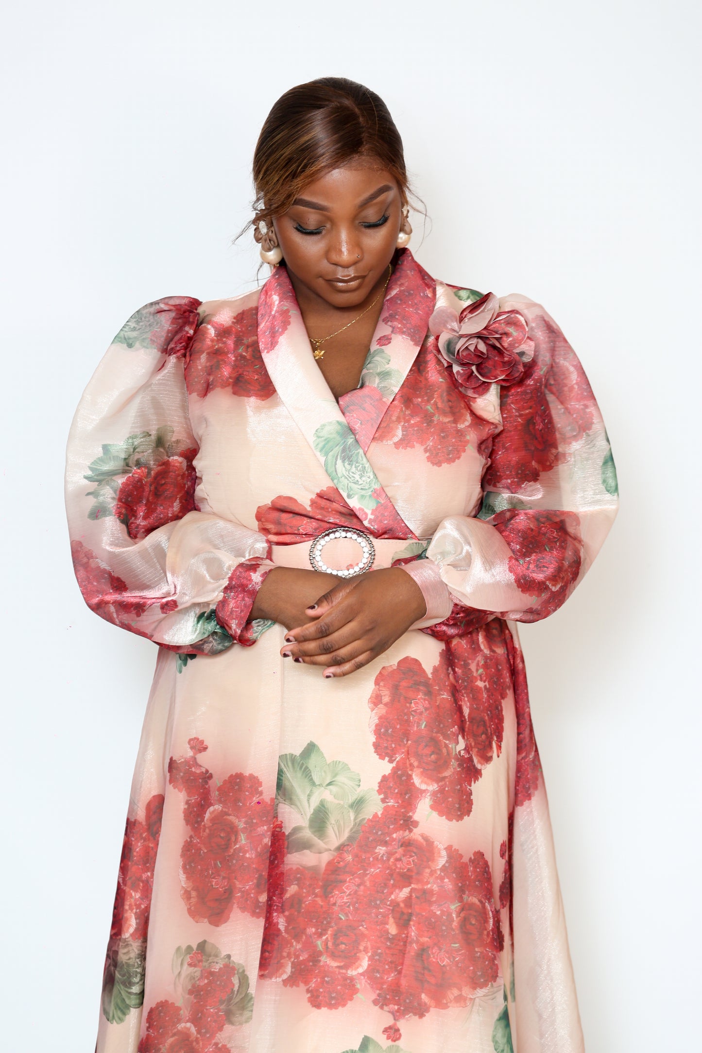 Robe rose beige