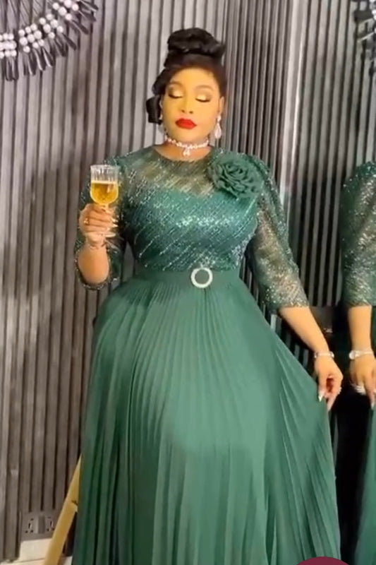 Robe lux verte