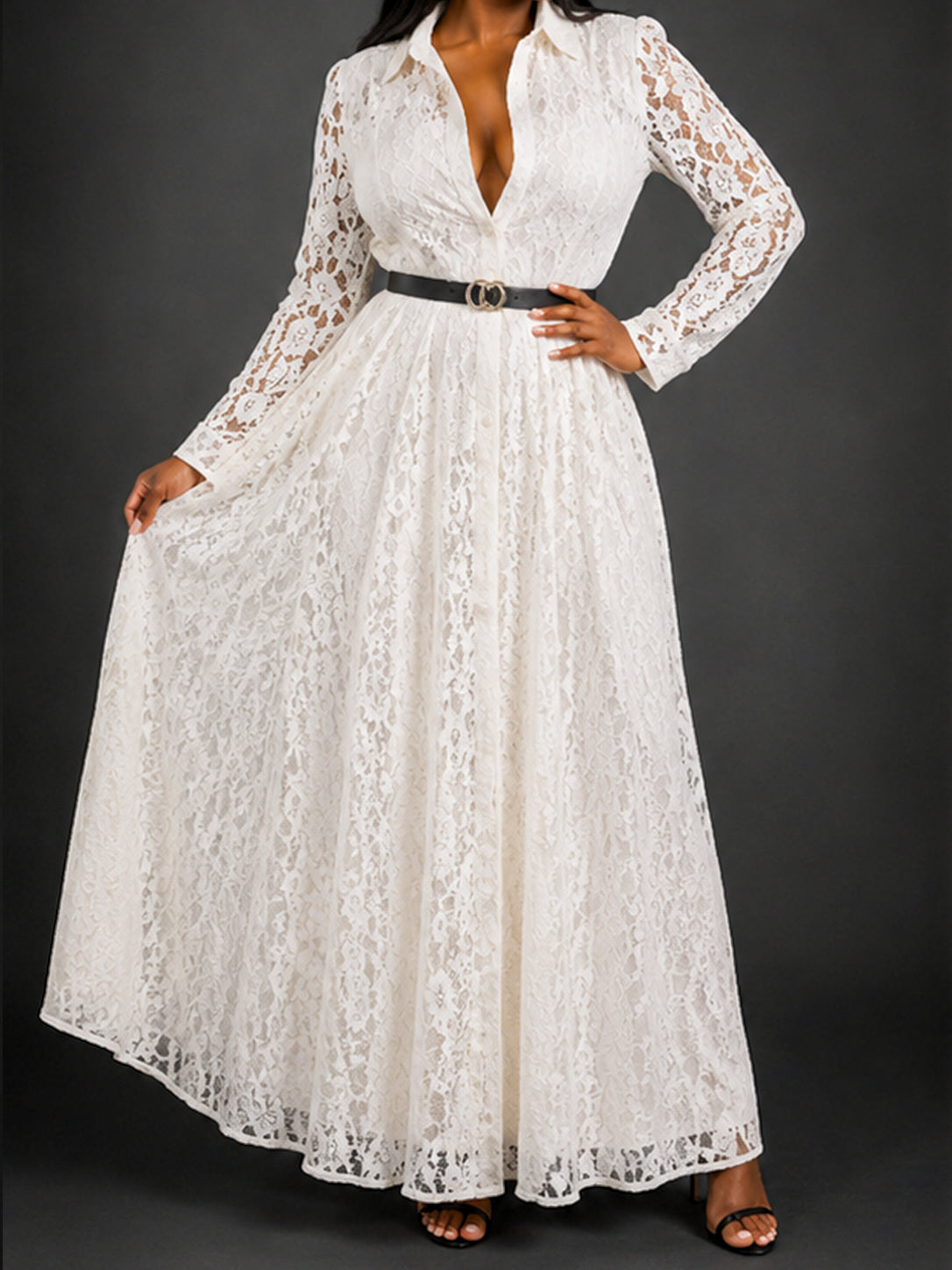 Robe blanche dentelle