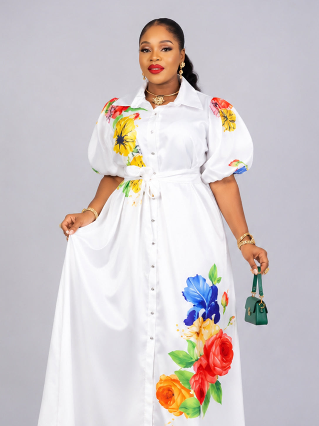 Robe Blanc Fleuri