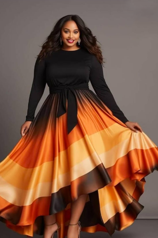 Robe Noir Orange