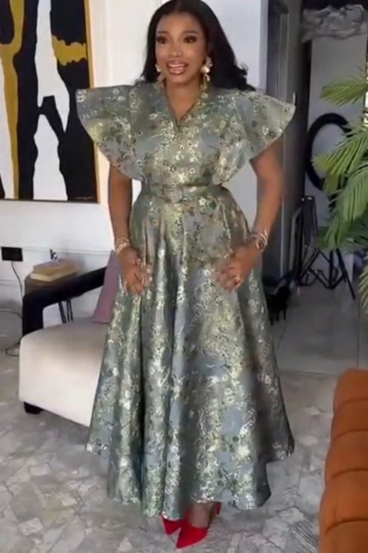 Robe verte strass