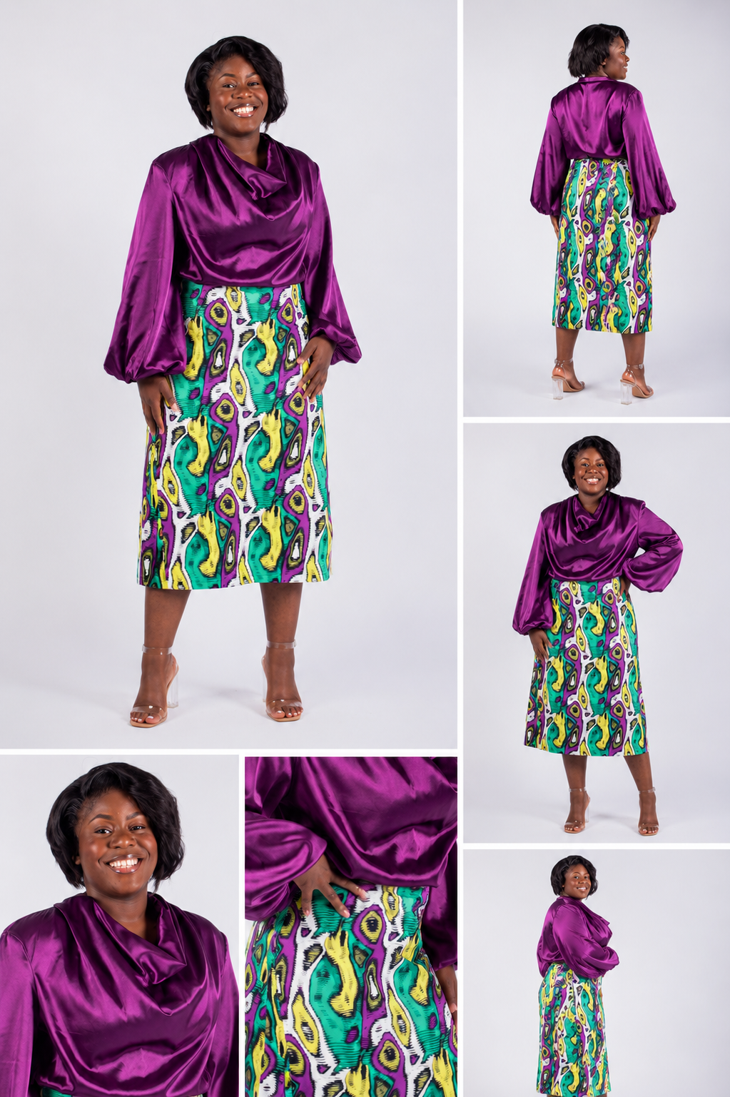 Ensemble jupe violet