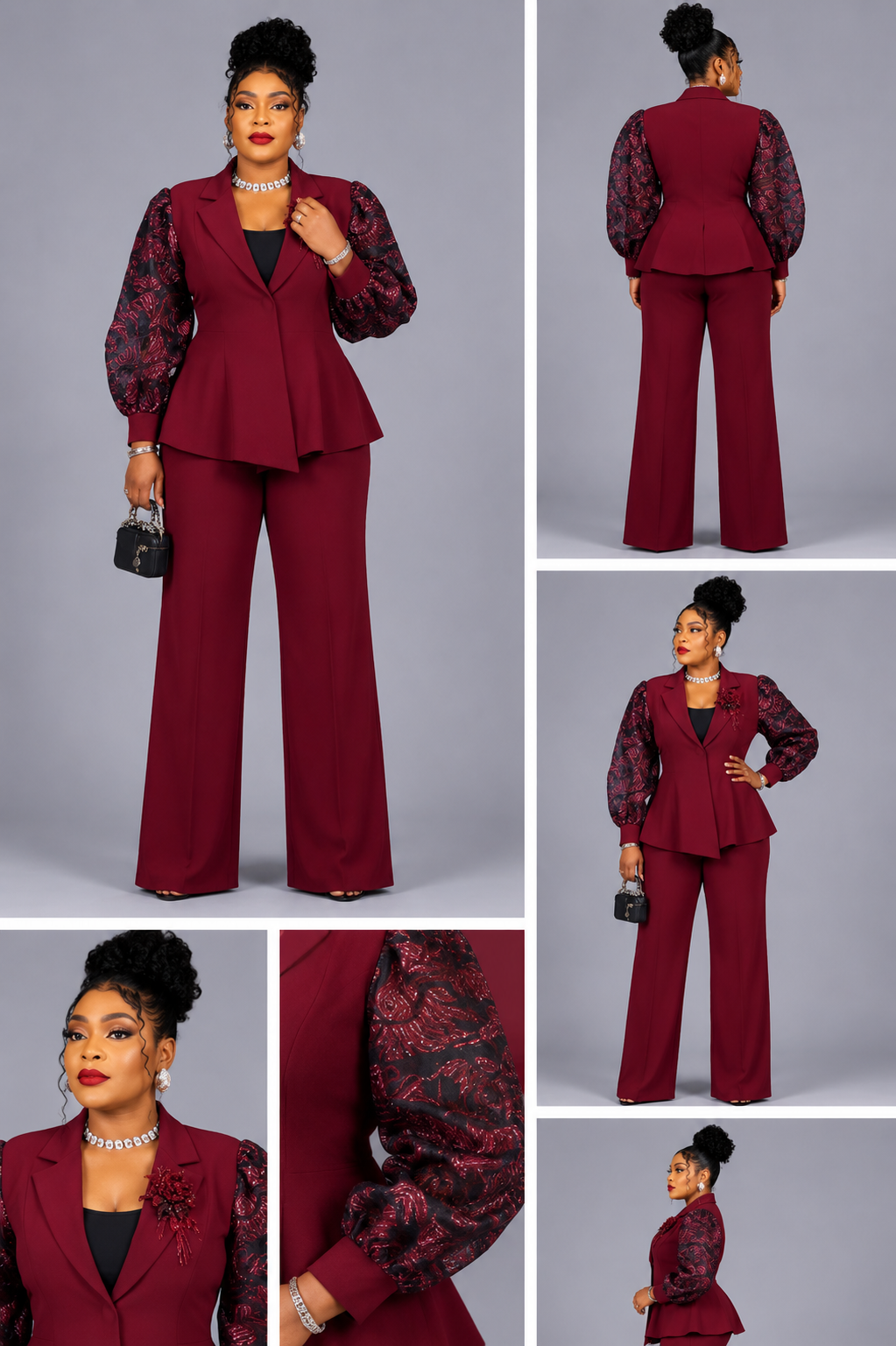 Ensemble Rouge Bordeau