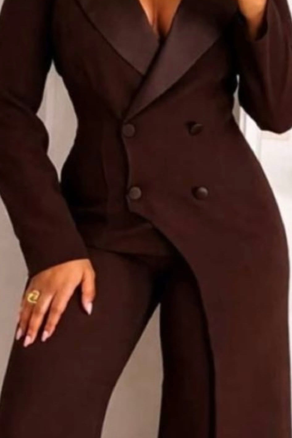Tailleur Long Marron