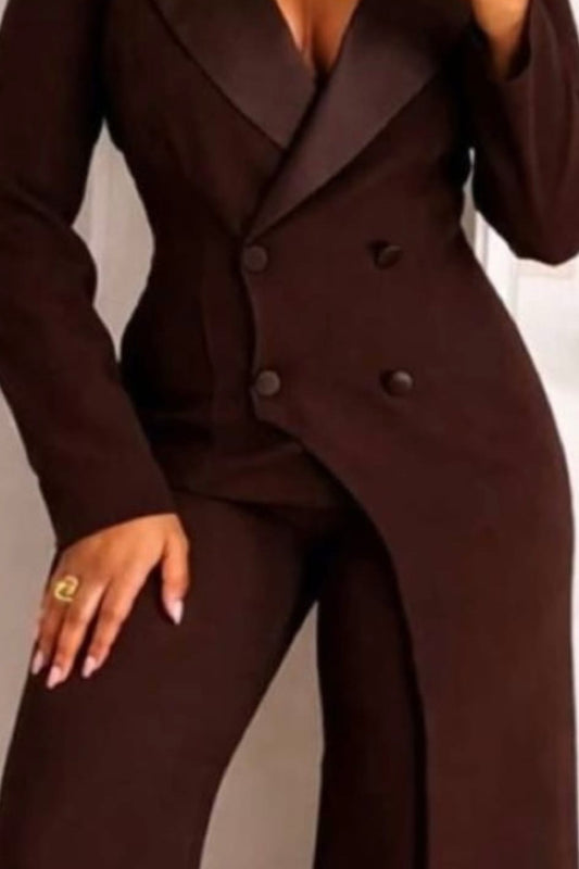 Tailleur Long Marron