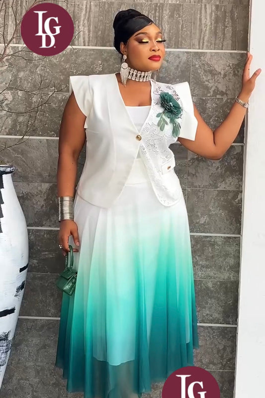 Tailleur Jupe Vert