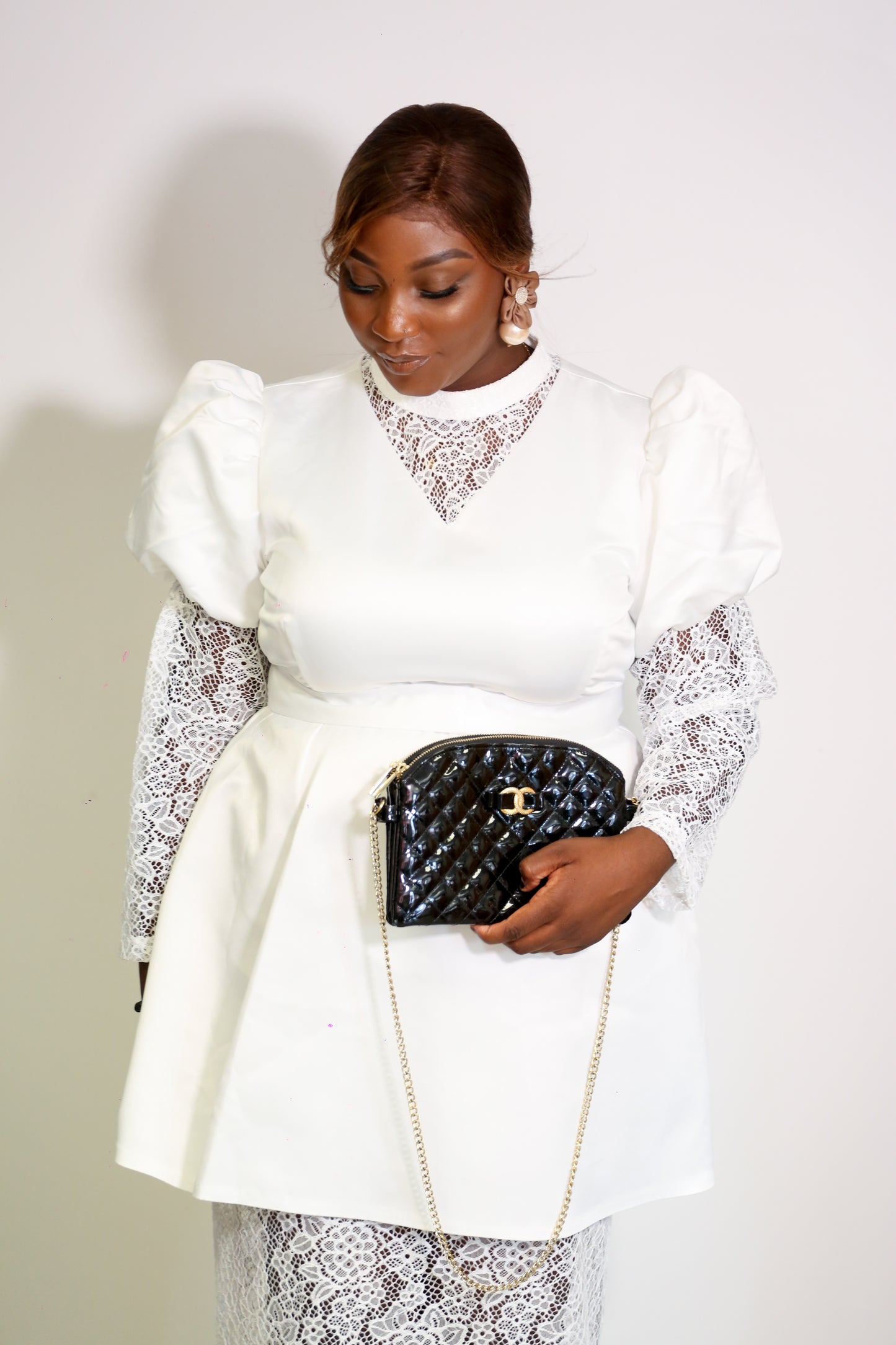 Robe blanche dentelle