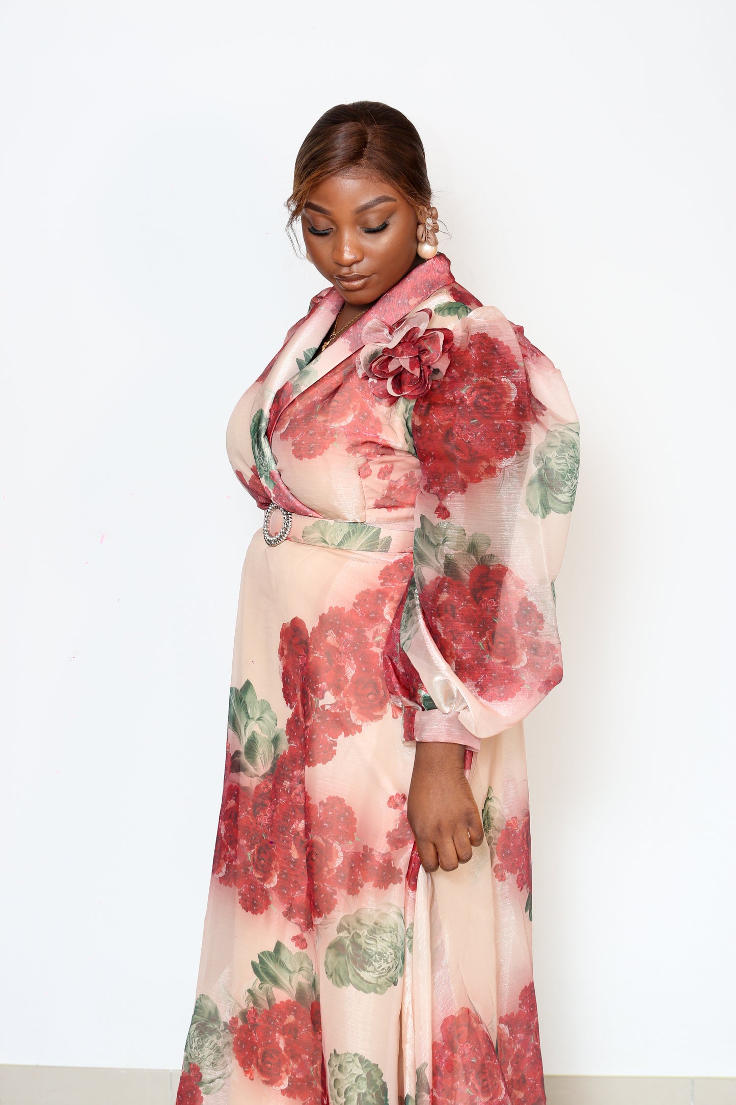 Robe rose beige