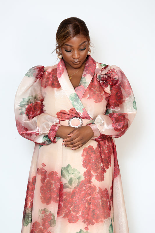 Robe rose beige