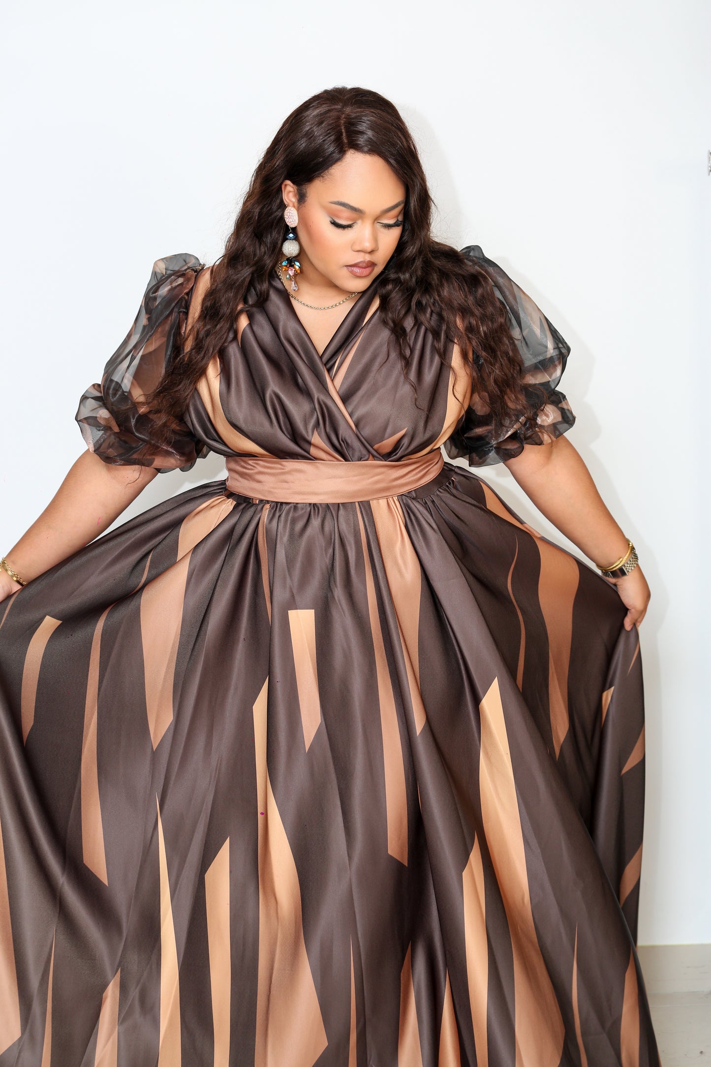 Robe noir marron