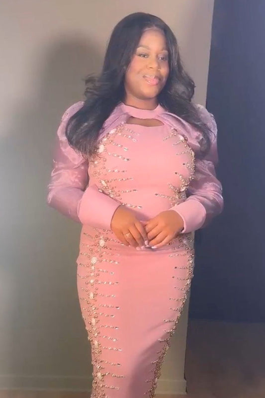 Robe rose diamant