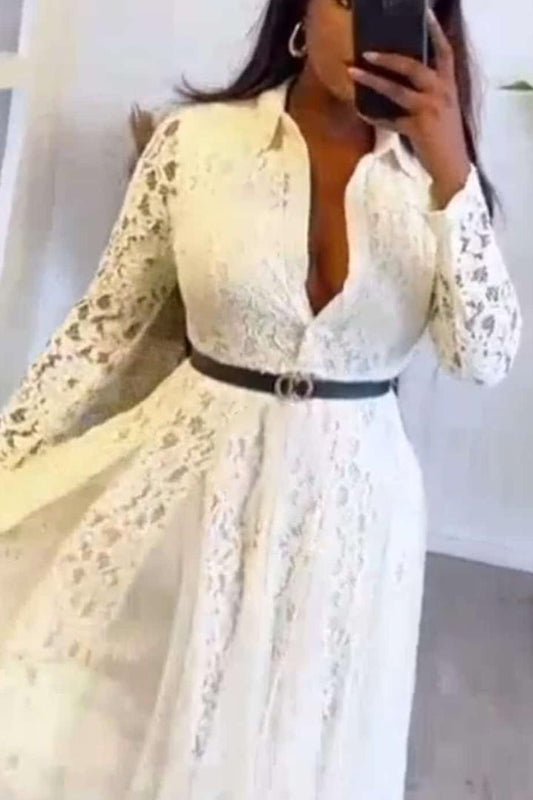 Robe blanche dentelle