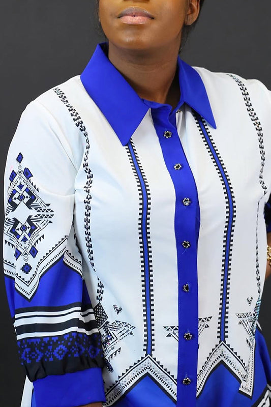 Ensemble blanc bleu
